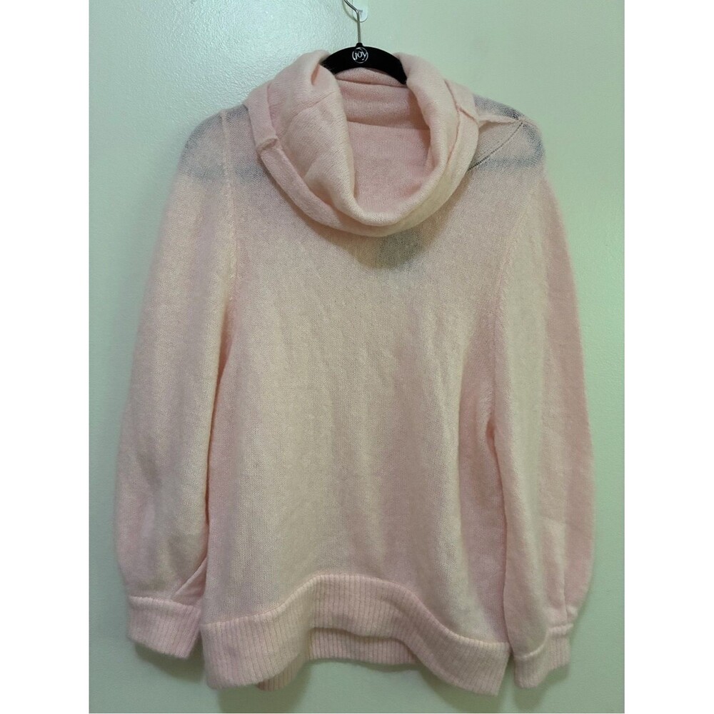 Magaschoni Light Pink Cowl Neck Sweater size small wool mohair nwt